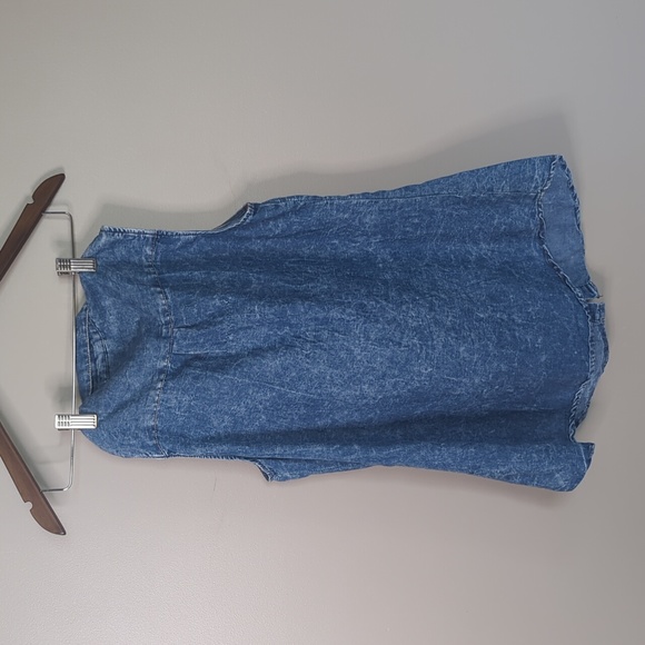 Acid wash button up tank top - Picture 4 of 4